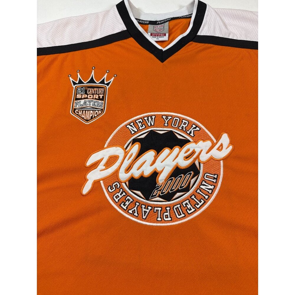 Vintage New York Players 21 XL Orange Jersey Sports Design Polyester (LL285) - Picture 2 of 8